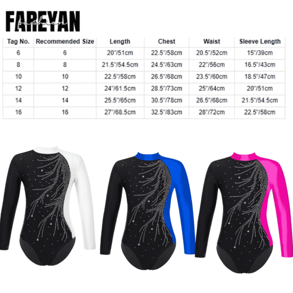 Toddlers Gymnastics Leotard Shiny Faux Diamonds with Mock Neck - Image 6