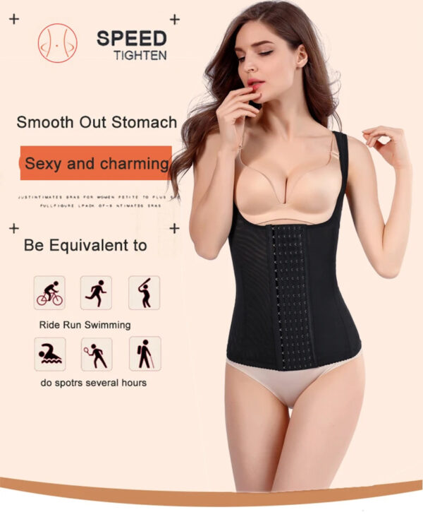 Underbust Waist Trainer Vest with Shoulder Straps - Image 8