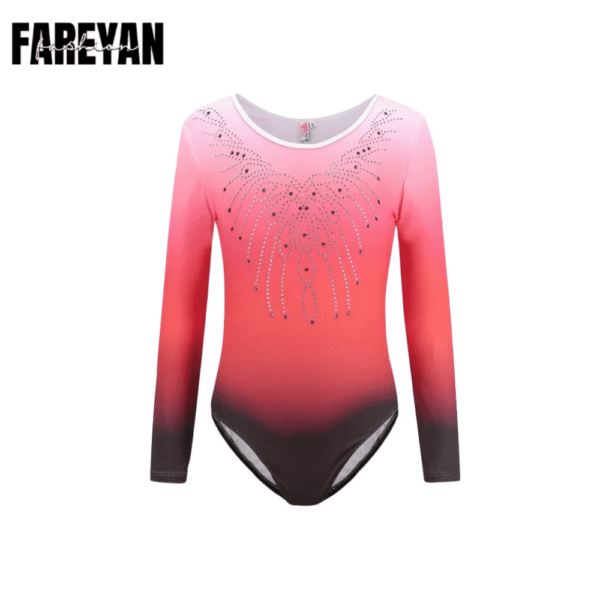 Kids Leotard Patterned Gradient Gymnastics Leotard - Image 3