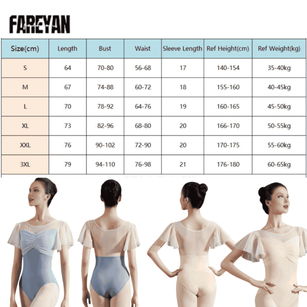 Women Lace Top Ballet Leotard for Dance - Image 6