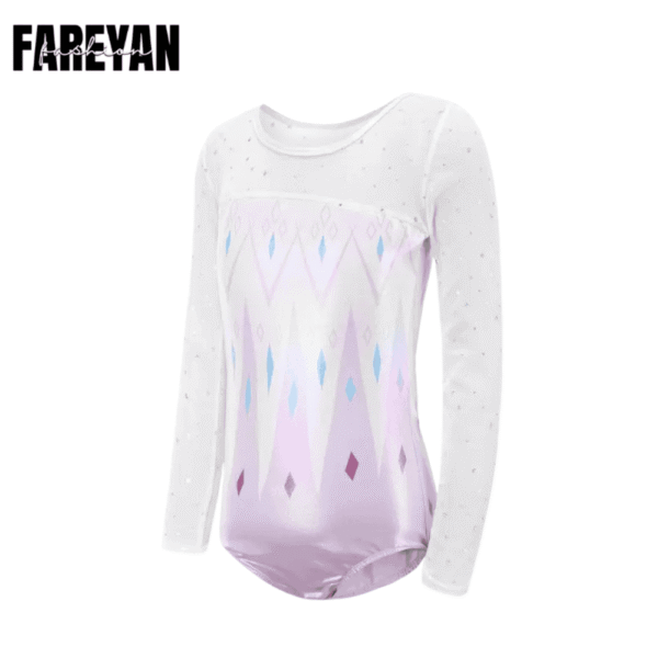 Girls Dance Sparkly Gymnastic Leotard with Shorts & Hairband - Image 9