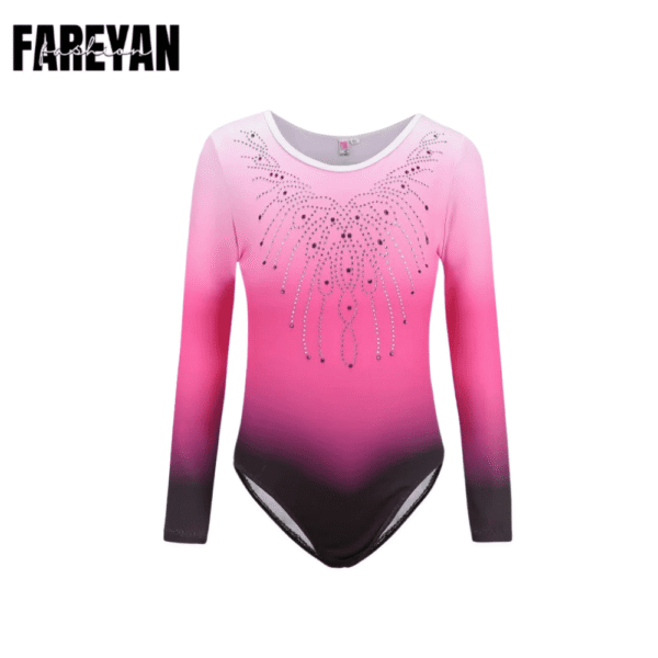 Kids Leotard Patterned Gradient Gymnastics Leotard - Image 2