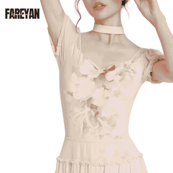 Woman Ballet Printed & Elegant Mesh Splice Leotard - Image 3