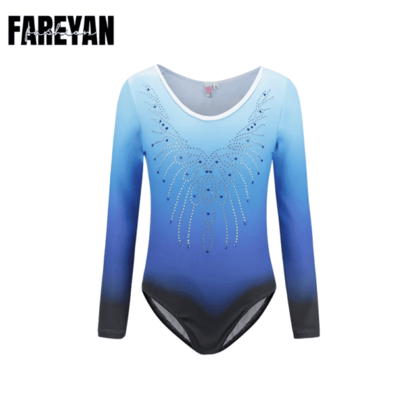 Kids Leotard Patterned Gradient Gymnastics Leotard - Image 6