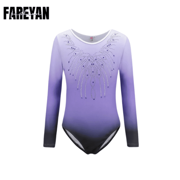 Kids Leotard Patterned Gradient Gymnastics Leotard - Image 5